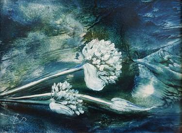 Onion Flowers (hot wax on paper) thumb