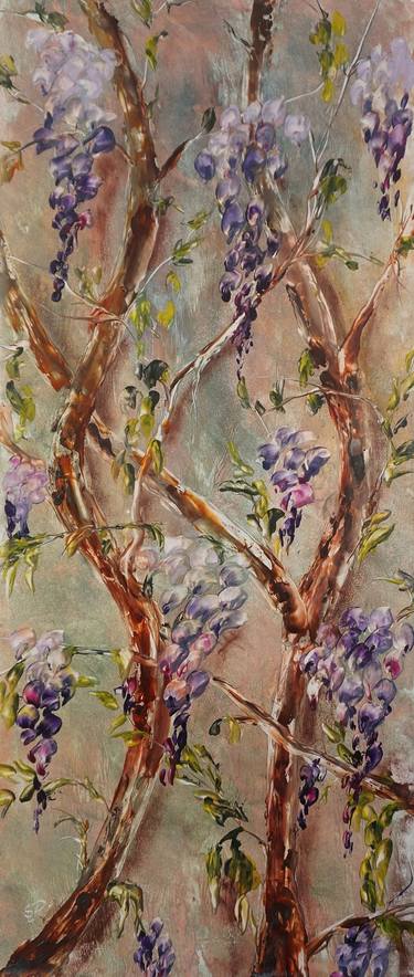 Chinese Wisteria (hot wax on paper) thumb