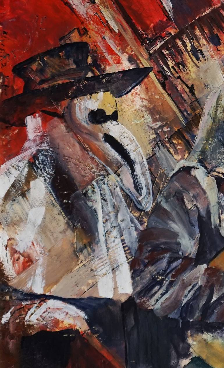 Original Expressionism Politics Painting by Dora Stork
