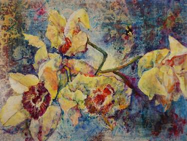 Print of Abstract Floral Paintings by Dora Stork