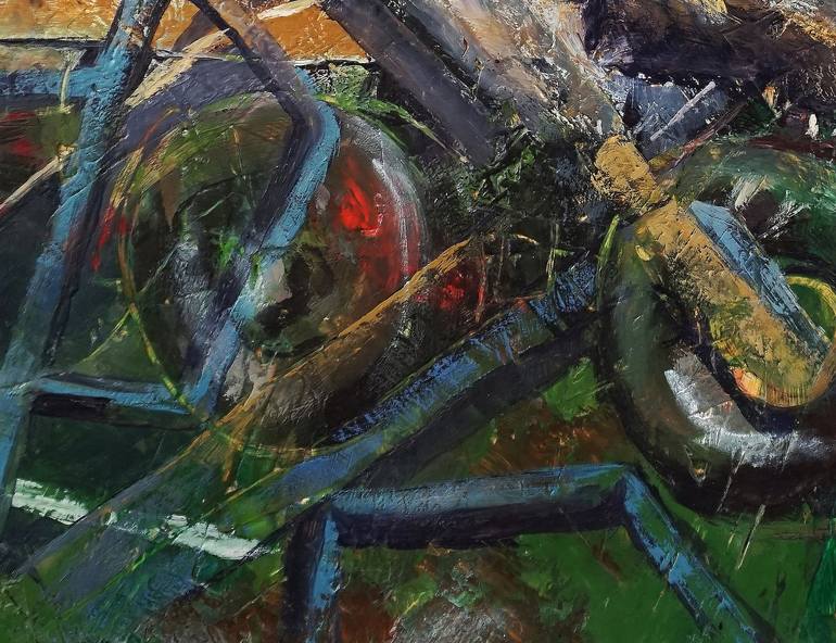 Original Expressionism Politics Painting by Dora Stork