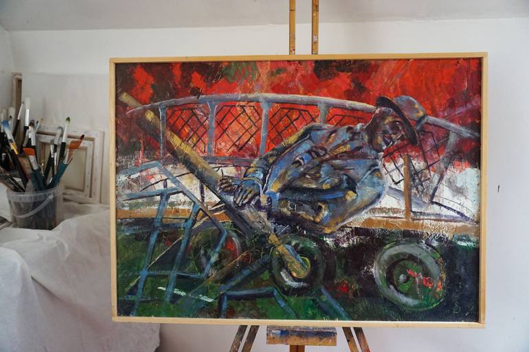 Original Expressionism Politics Painting by Dora Stork