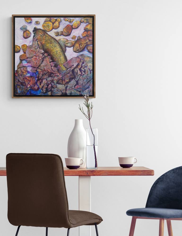 Original Abstract Animal Painting by Dora Stork