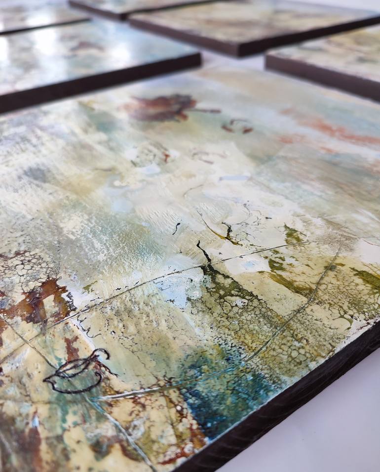 Original Abstract Landscape Painting by Dora Stork