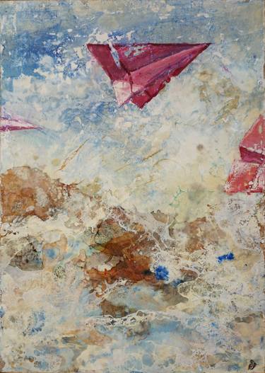 Print of Abstract Airplane Paintings by Dora Stork