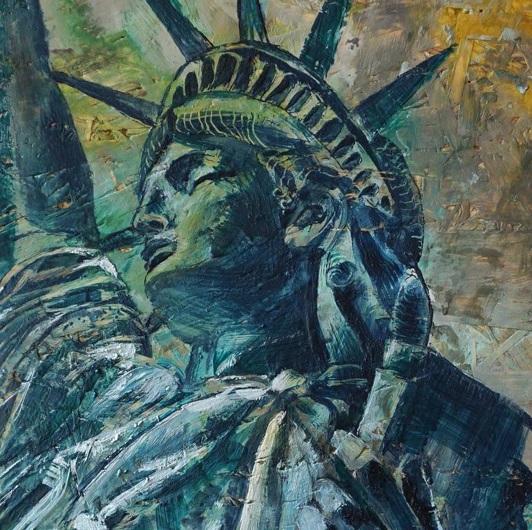 Original Abstract People Painting by Dora Stork