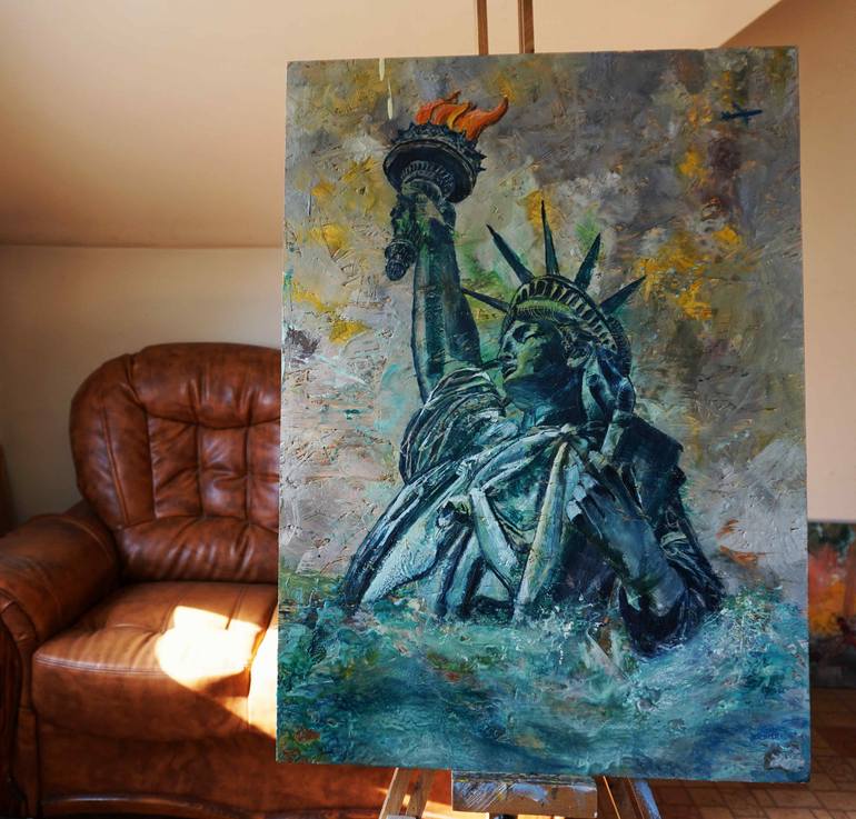 Original Abstract People Painting by Dora Stork