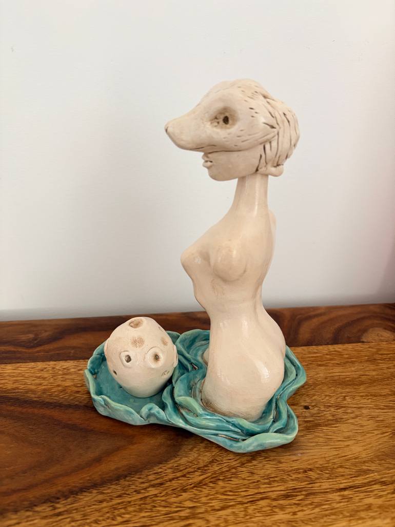 Original Symbolism Nude Sculpture by Stefy Spangenberg