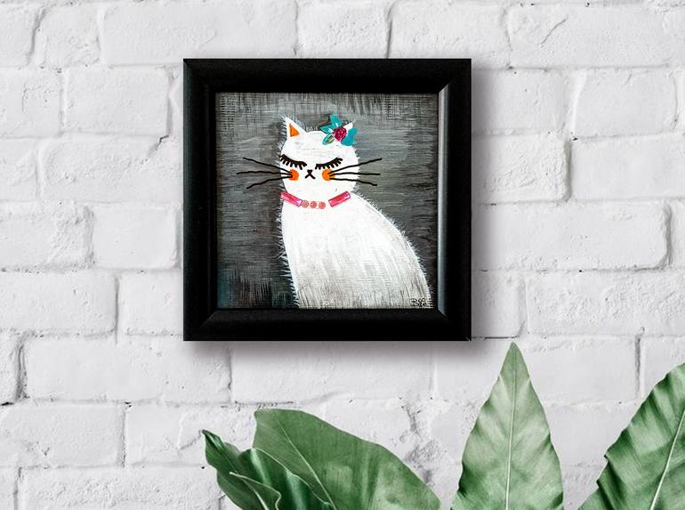 Original Illustration Cats Painting by BOOLE Art