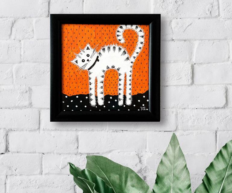 Original Illustration Cats Painting by BOOLE Art