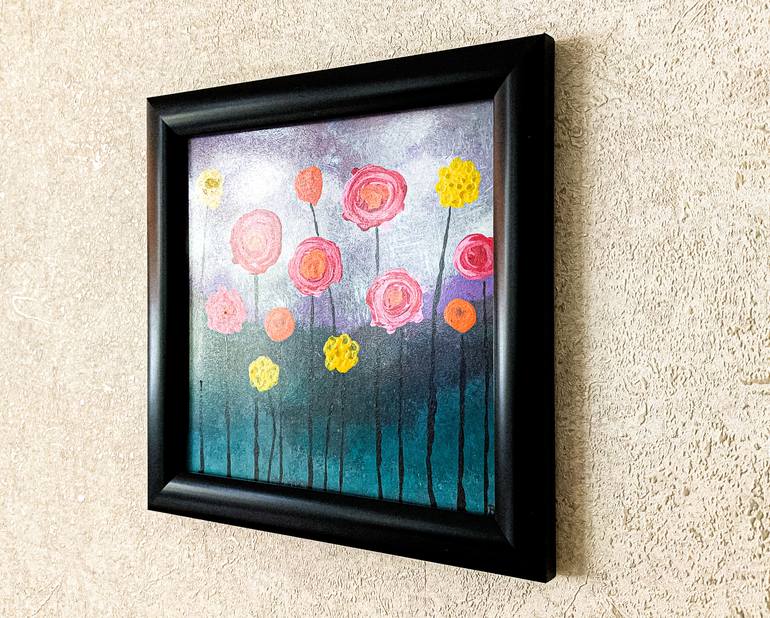 Original Abstract Floral Painting by BOOLE Art