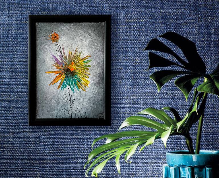 Original Abstract Floral Painting by BOOLE Art