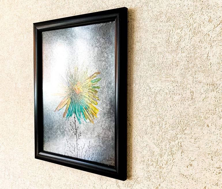 Original Abstract Floral Painting by BOOLE Art