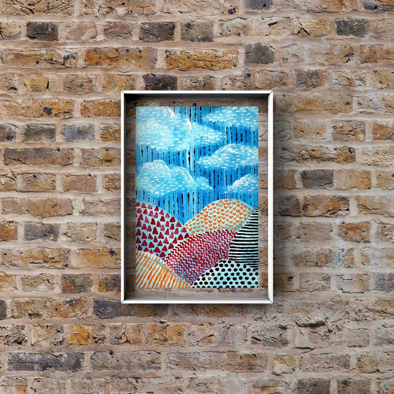 Original Abstract Landscape Painting by Boole Art