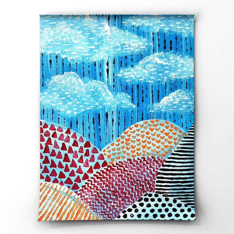 Original Abstract Landscape Painting by Boole Art