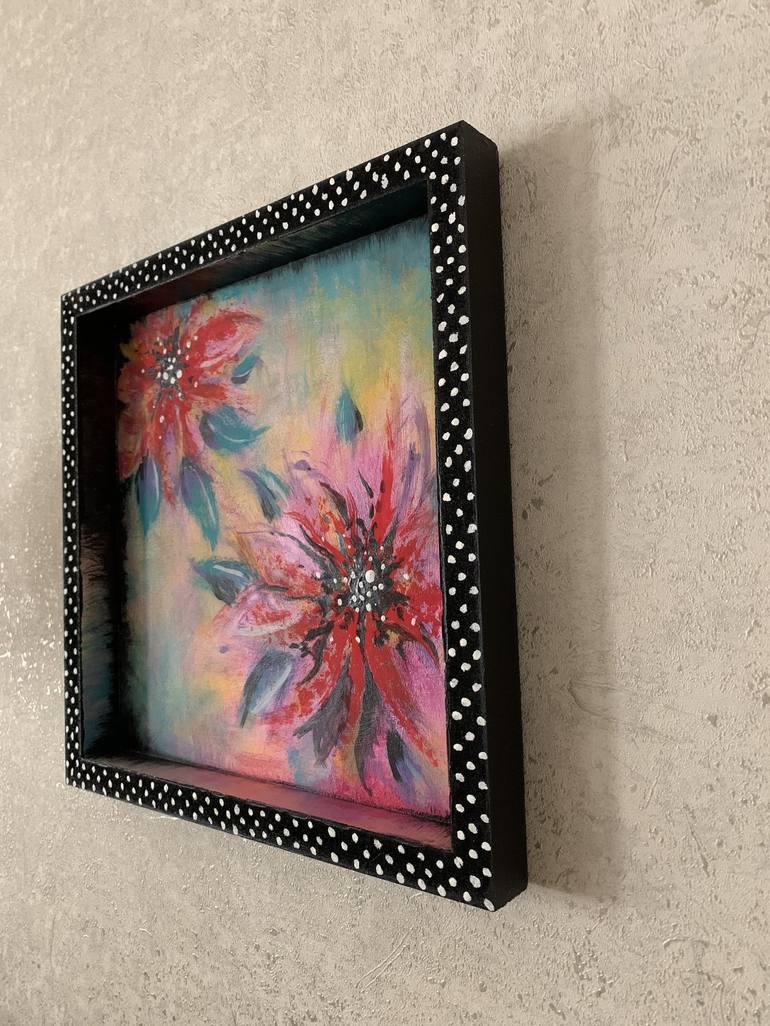 Original Abstract Floral Painting by BOOLE Art