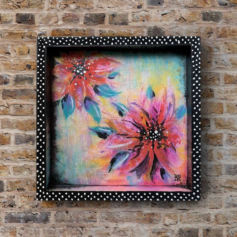 Original Abstract Floral Painting by BOOLE Art