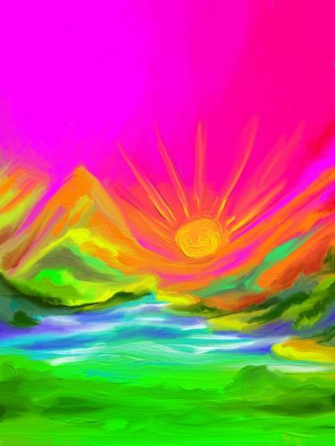 Colorful abstract landscape thumb
