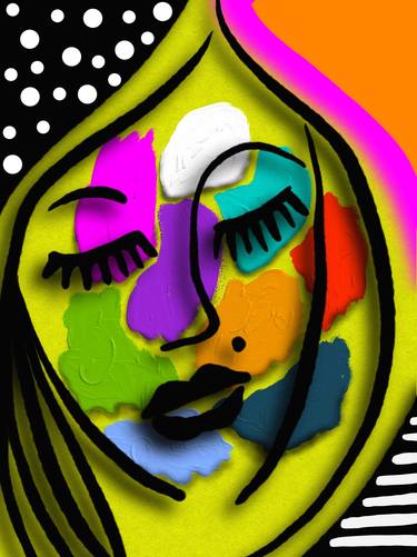 Abstract colorful women portrait thumb