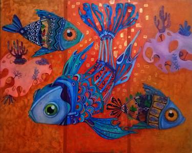 Saatchi Art Artist Tamara Jima; Paintings, “Pájaros del mar” #art
