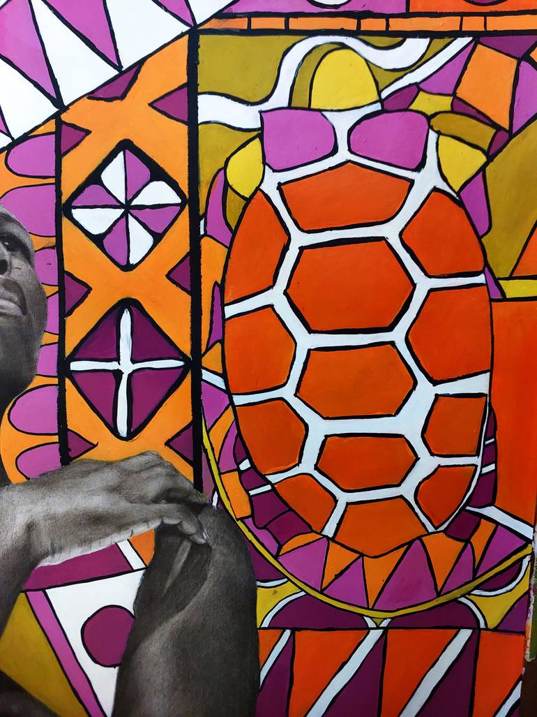 Original Figurative Women Mixed Media by Gbadebo Adeogun