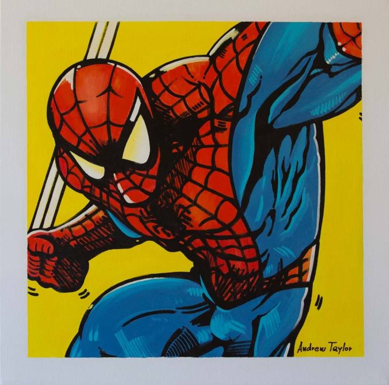 SPIDERMAN IN ACTION Painting by ANDREW TAYLOR | Saatchi Art