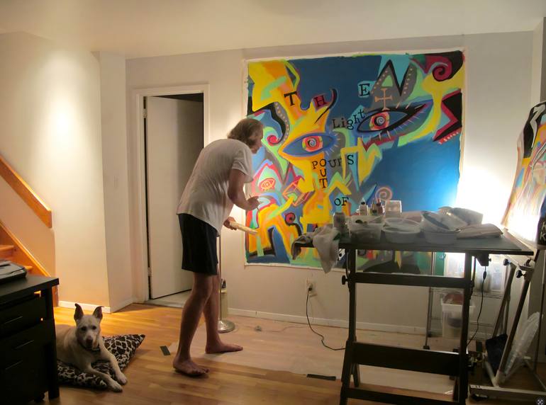 Original Pop Art Abstract Painting by Karl Kotas
