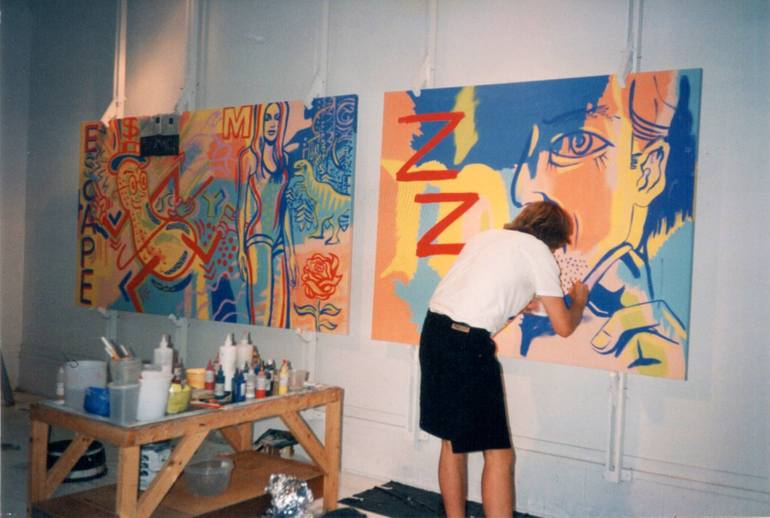 Original Abstract Pop Culture/Celebrity Painting by Karl Kotas