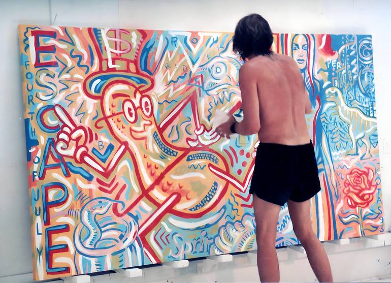 Original Abstract Pop Culture/Celebrity Painting by Karl Kotas