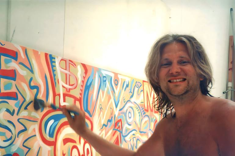 Original Abstract Pop Culture/Celebrity Painting by Karl Kotas