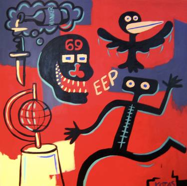 Original Pop Art Abstract Painting by Karl Kotas