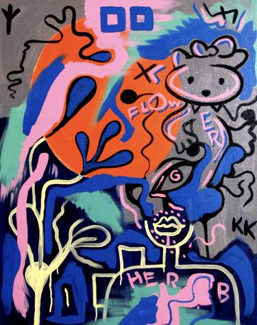 Original Pop Art Abstract Painting by Karl Kotas