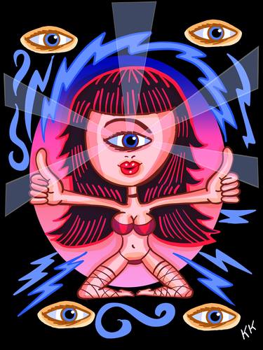Original Pop Art Women Digital by Karl Kotas