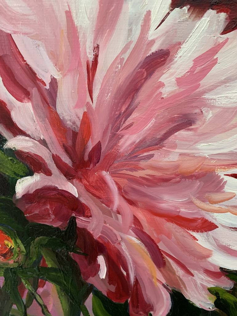 Original Impressionism Floral Painting by LARISA SAMOILOVA