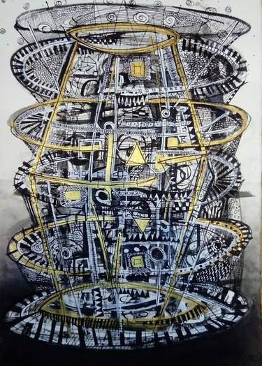 Original Abstract Expressionism Abstract Drawings by Luis Guillermo Vargas