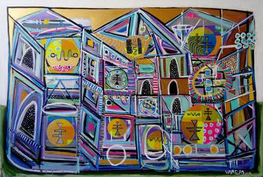 Print of Abstract Architecture Paintings by Luis Guillermo Vargas