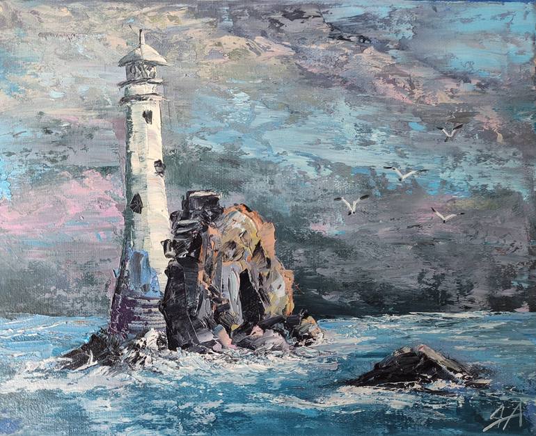 lighthouse painting