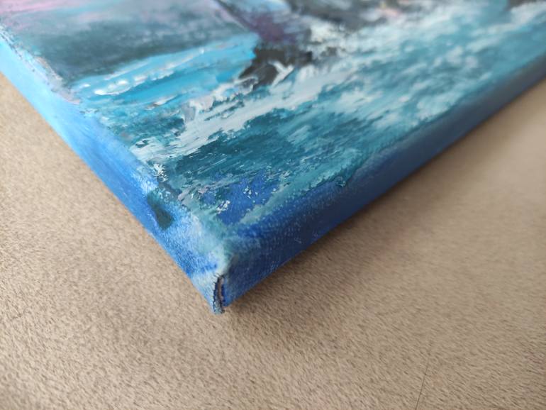Original Art Deco Seascape Painting by Yana Sherstobitova