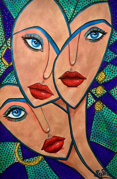 Original Cubism Abstract Paintings by Ana Kekic Tamborrell