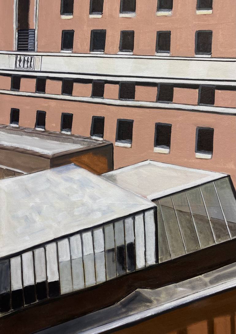 Original Contemporary Architecture Painting by greg morrissey