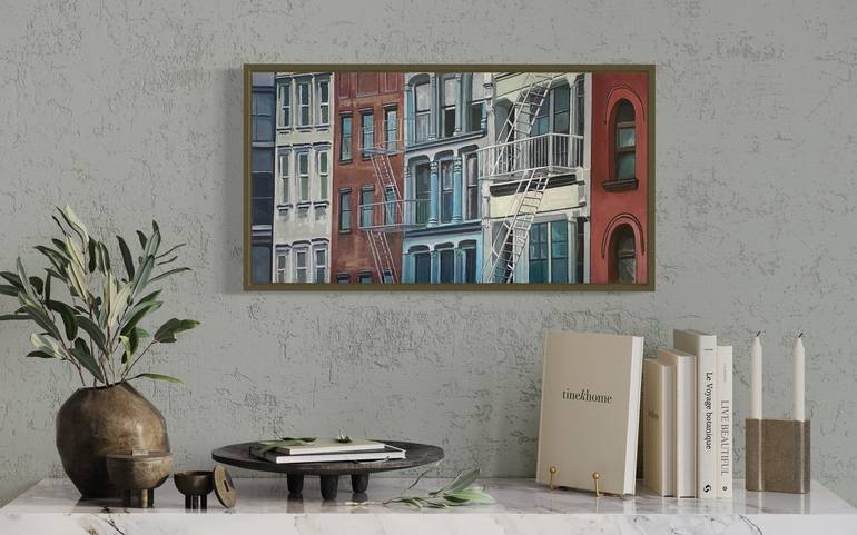 Original Realism Architecture Painting by greg morrissey