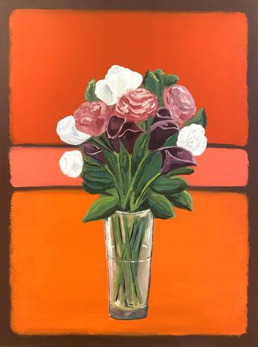 Original Contemporary Floral Paintings by greg morrissey