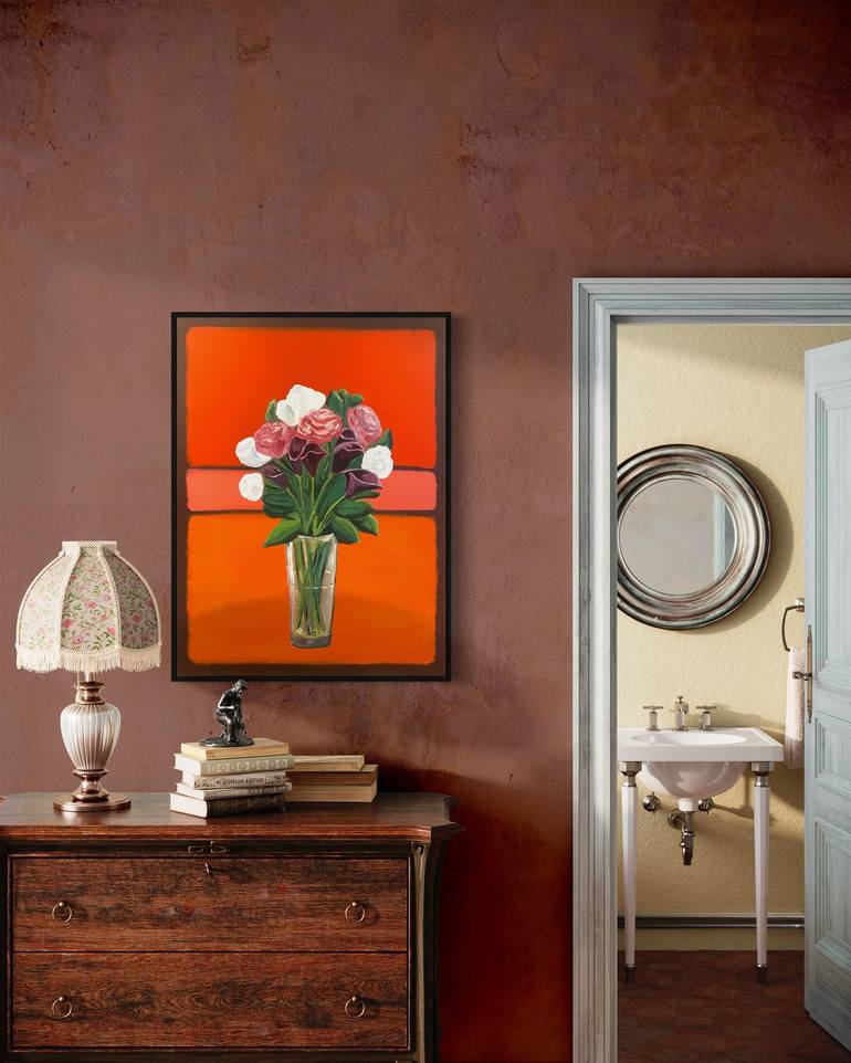 Original Contemporary Floral Painting by greg morrissey