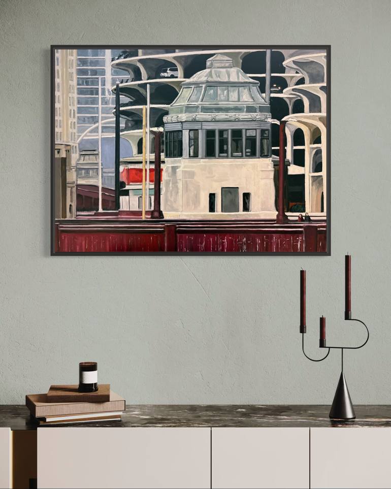 Original Modernism Cities Painting by Greg Morrissey