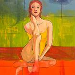 Woman Near a Pond by greg morrissey