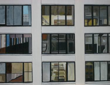 Original Abstract Architecture Paintings by greg morrissey