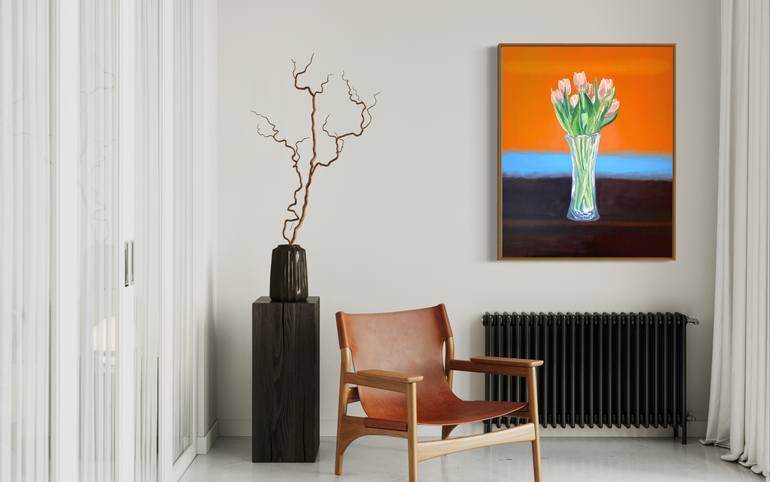Original Modernism Floral Painting by Greg Morrissey