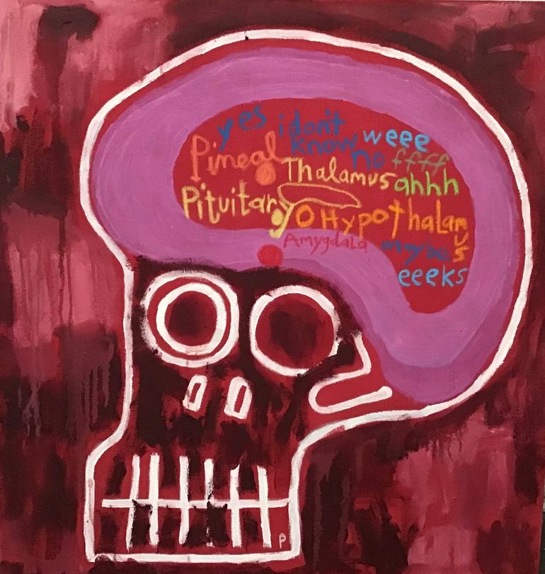 Original Body Painting by Patrice Tullai | Expressionism Art on Canvas | Yes, I Don't Know
