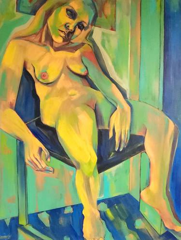 Original Abstract Nude Paintings by Anahita Amouzegar