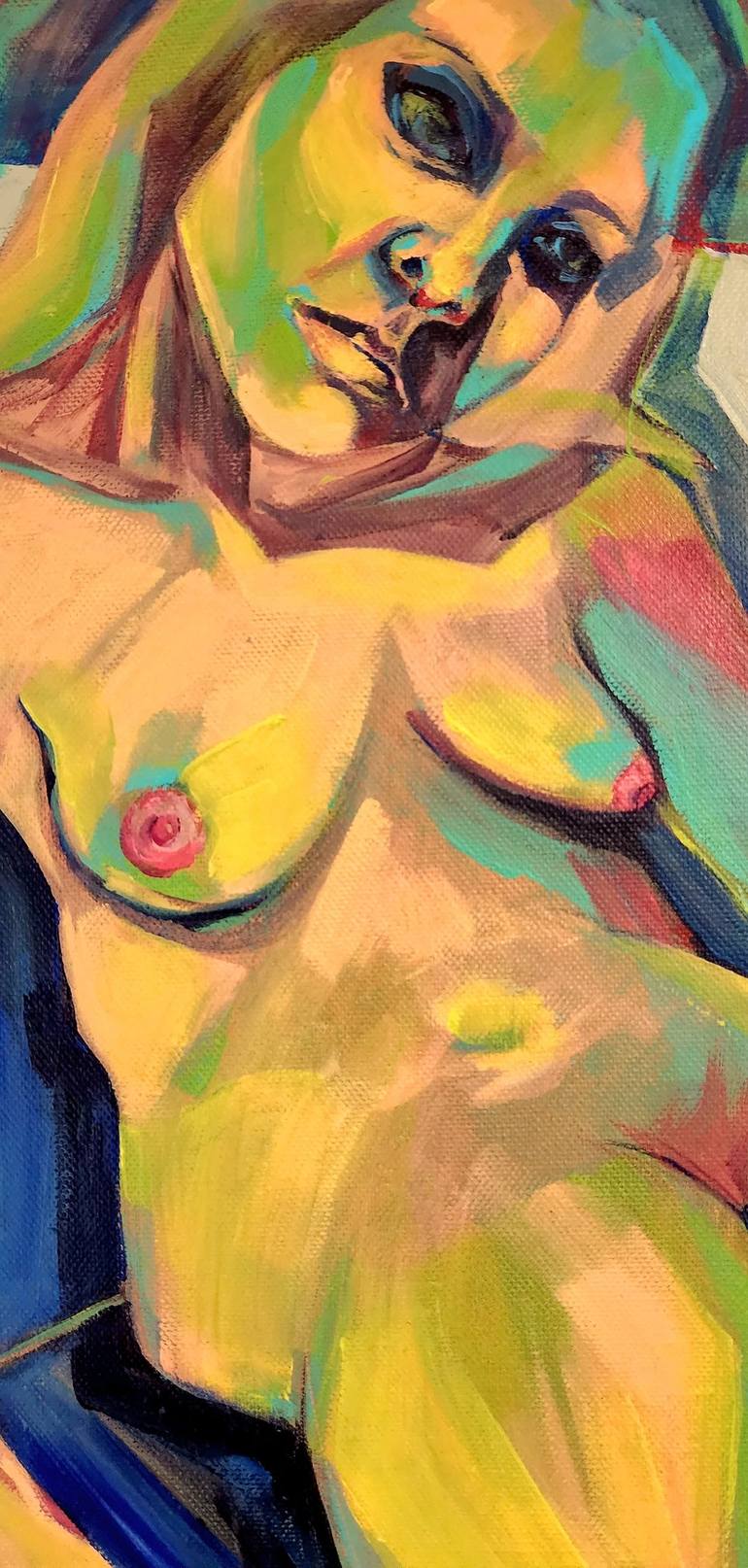Original Abstract Nude Painting by Anahita Amouzegar